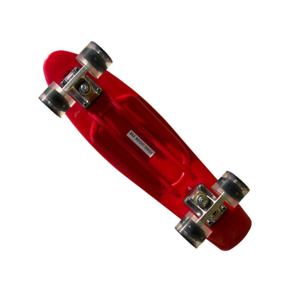 MASTER 22 skateboard med lysande hjul - Röd