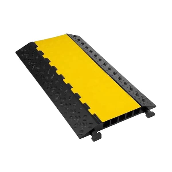 Kabelskyddsramp, Tungtjänst, Drivväg Gummi, 5 kanaler