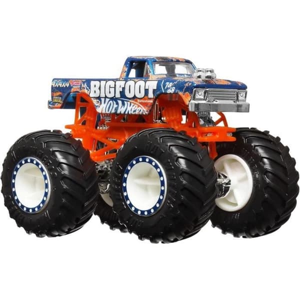 Hot Wheels Set med 8 Monster Trucks Live metallfordon i skala 1/64 med Fansens älskade karaktärer och hjältar