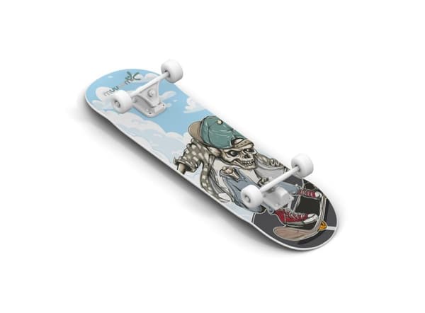 Akcija! Muuwmi Skateboard skrituļdēlis, ABEC 5, Skull