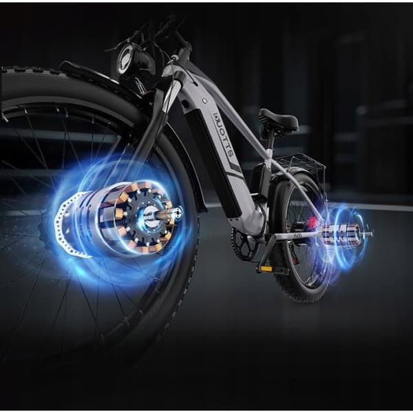 Växelfri elcykel DUOTTS F26 1500W 48V 20AH 55HP/H 120HP Praktisk terrängcykel för resor och parkering Vit silver