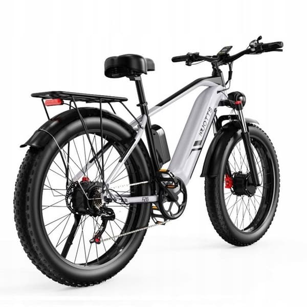 Växelfri elcykel DUOTTS F26 1500W 48V 20AH 55HP/H 120HP Praktisk terrängcykel för resor och parkering Vit silver