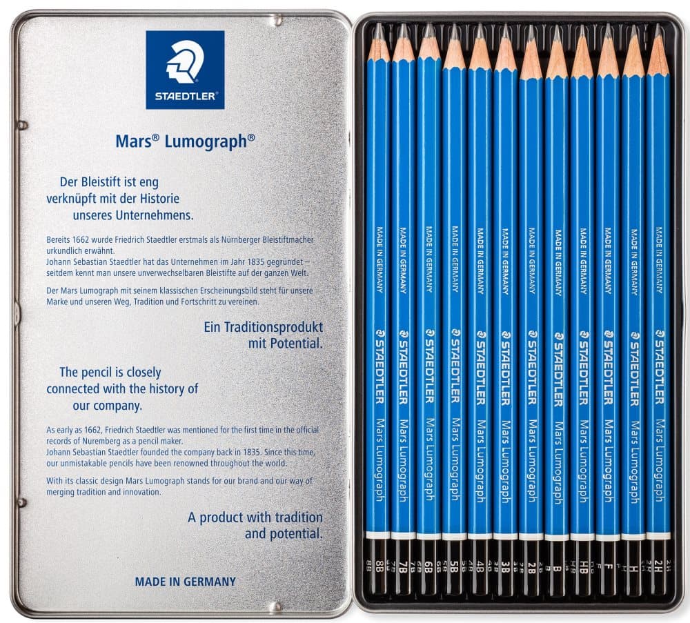Skisspennor Mars Lumograph 12-pack Premium Staedtler