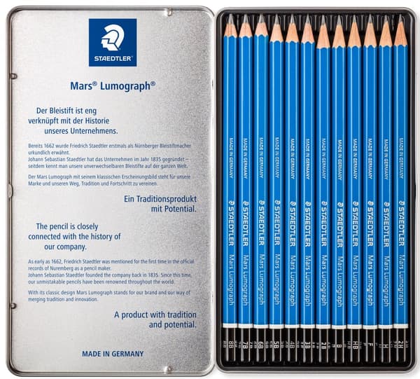 Tegneblyanter Mars Lumograph 12-pack Premium Staedtler