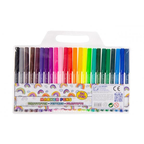 Tuschpennor i Olika Färger (24-Pack)