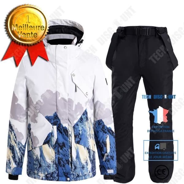 TD® Snowboarddräkt Tjock Varmdräkt Andas Vattentät Varm Vindtät Underkläder Skiddräkt-XL
