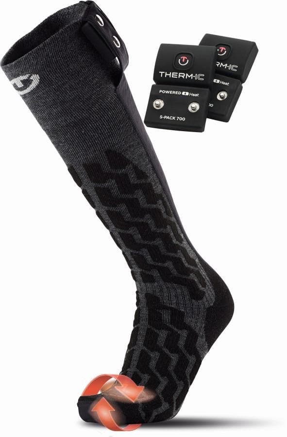 THERMIC POWERSOCK HEAT FUSION UNI +S-PACK 700, skidstrumpor med batteri