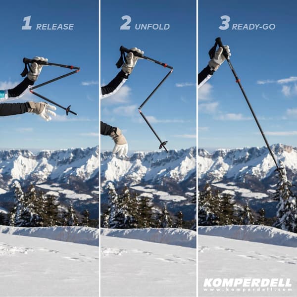 KOMPERDELL CARBON EXPEDITION VARIO 4 120-145 cm, telskopstavar skitouring