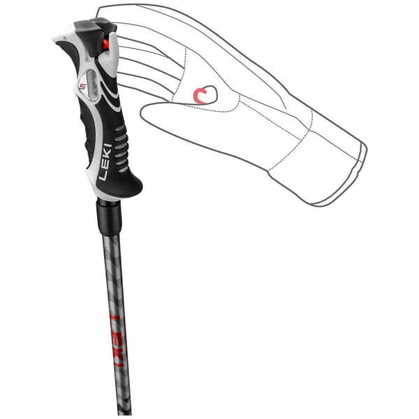 Leki Alpino Hot Shot S Pylväät Hopeinen 120 cm