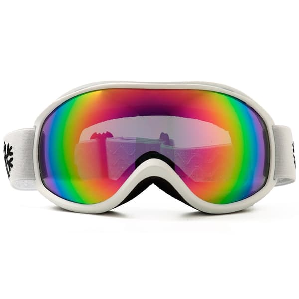 Skibriller / Snowboardbriller Hvid - Pink spejlglas