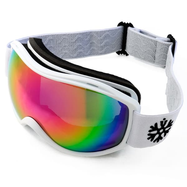 Skibriller / Snowboardbriller Hvid - Pink spejlglas
