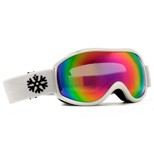 Skibriller / Snowboardbriller Hvid - Pink spejlglas
