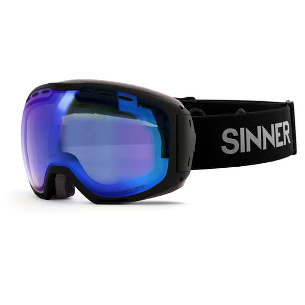 Sinner Skidglasögon Mohawk Trans+ Svart Double Trans+ Clear To Smoke Full Blue Revo/CAT1-3