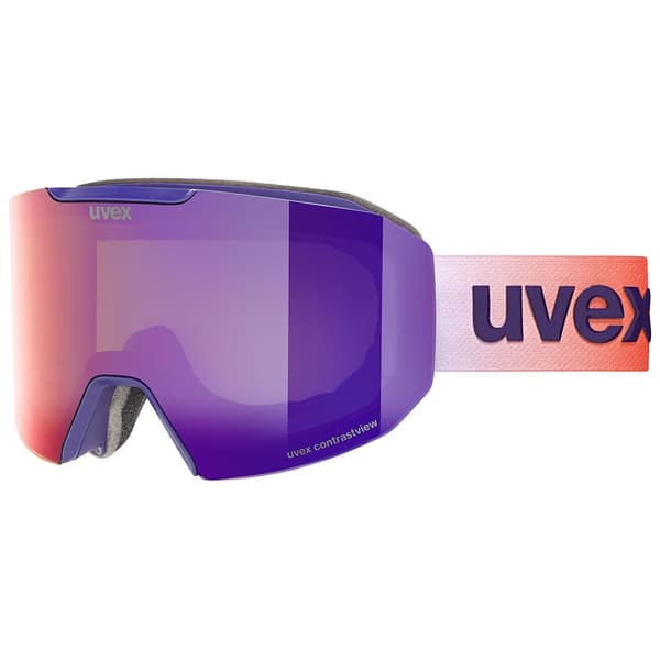 Uvex Skidglasögon Evidnt Attract Cv Lila Mirror Ruby Contrastview Green/CAT2+Clear/CAT1