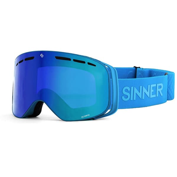 Sinner Skidglasögon Olympia Blå Double Full Green Mirror Vent/CAT3