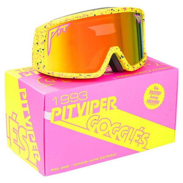 Pit Viper Skibriller The Gogglés 1993 Gul Rainbow Mirror + Purple Clear/CAT3-CAT0