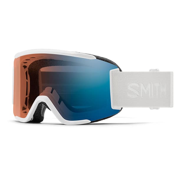 Smith Squad S Laskettelulasit Valkoinen ChromaPop Pro Photochromic Blue Mirror/CAT2-3