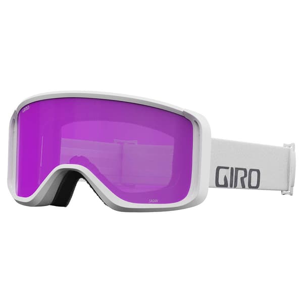 Giro Sagen Skibriller Til Kvinder Hvid Amber Pink/CAT2+Yellow/CAT1