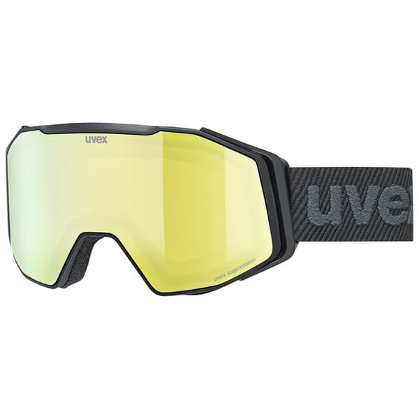 Uvex Gravity Supravision Laskettelulasit Musta Mirror Yellow Supravision Clear Orange/CAT3