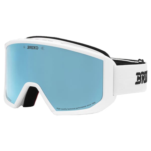 Briko Vulcano Sharp Lite Skibriller Hvid Sky Blue Blue Mirror/CAT3