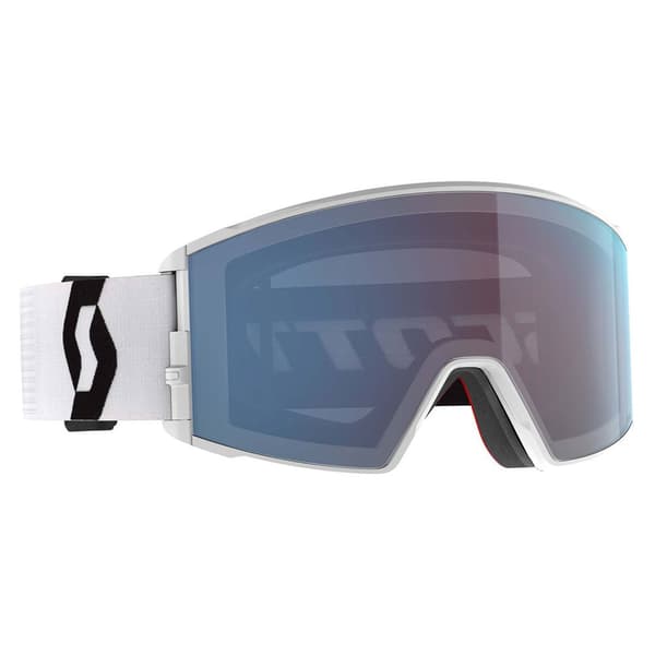 Scott React Skibriller Hvid Enhancer Blue Chrome/CAT2