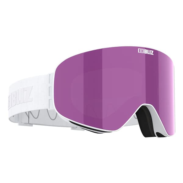 Bliz Flow Skibriller Hvid Smoke Pink/CAT3