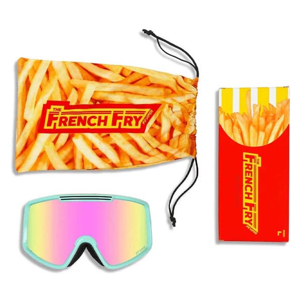 Pit Viper The Spume French Fry Large Skidglasögon Grönt Pink Revo/CAT3