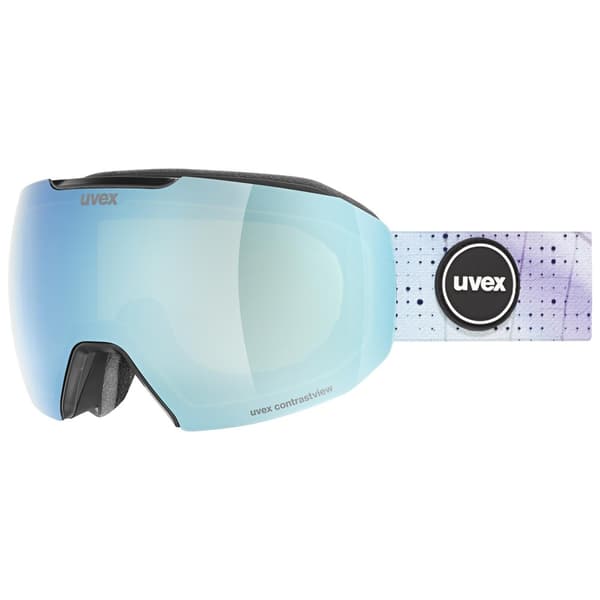 Uvex Epic Attract S Skidglasögon Grå Mirror Sapphire Contrastview Green Clear/CAT3+Yellow Clear/CAT1