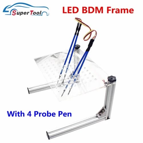 LED BDM-ram, 22 stycken adaptrar, 4 stycken probepennor, LED BDM FRAME