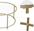 Miniatyrbild 4 av 8: Rund Soffbord Glas - Guld - 84 cm