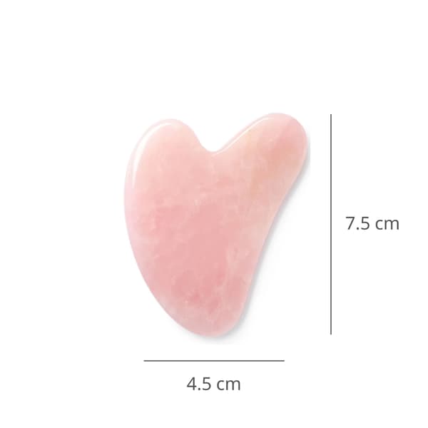 Gua Sha Skrabe / Sten - Ægte mineralsten – Rose Quartz 1-Pack