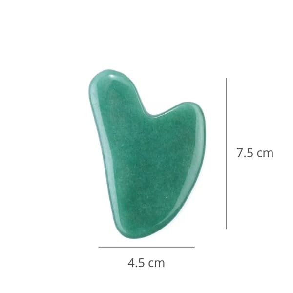 Gua Sha Skrabe / Sten - Ægte mineralsten – Grøn Jade 1-Pack