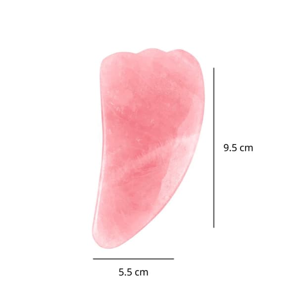 Naturlig Gua Sha Sten - Ægte mineralsten – Rose Quartz 1-Pack