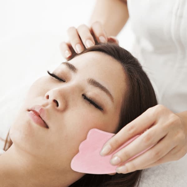 Naturlig Gua Sha Sten - Ægte mineralsten – Rose Quartz