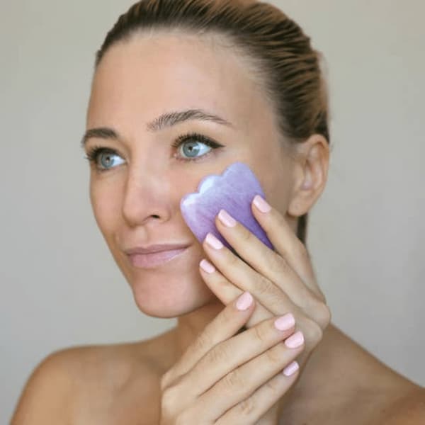 Naturlig Gua Sha Sten - Ægte mineralsten – Rose Quartz