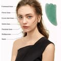Miniatyrbillede 2 af 7: Naturlig Gua Sha Sten - Ægte mineralsten – Grøn Jade