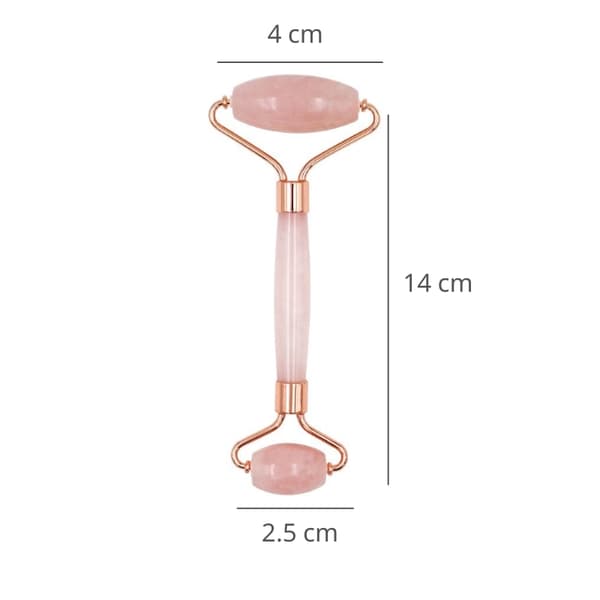 Naturlig Gua Sha Roller - Ægte mineralRoller – Rose Quartz 1-Pack