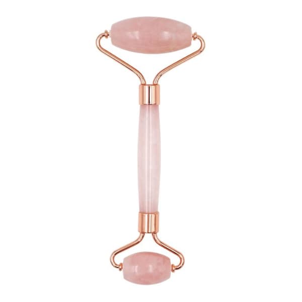 Naturlig Gua Sha Roller - Ægte mineralsten – Rose Quartz
