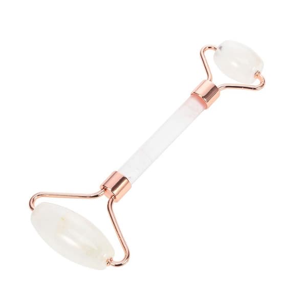 Naturlig Gua Sha Roller - Ægte mineralsten - Hvid Jade