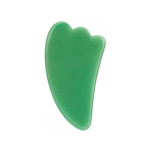Naturlig Gua Sha sten - ægte mineralsten - Grøn Jade Stor