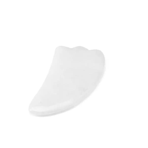 Naturlig Gua Sha Sten - Äkta Mineralsten - Vit Jade Stor