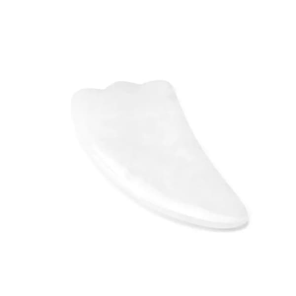 Naturlig Gua Sha Sten - Äkta Mineralsten - Vit Jade Stor