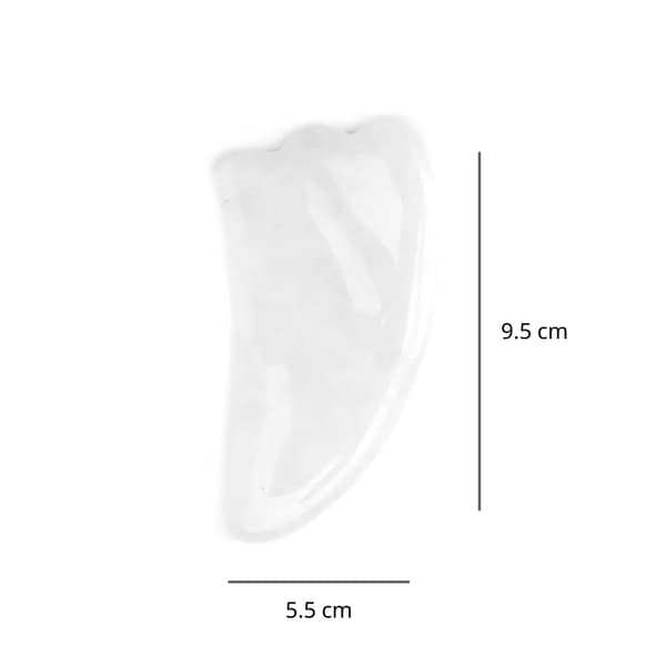 Naturlig Gua Sha Sten - Äkta Mineralsten - Vit Jade Stor