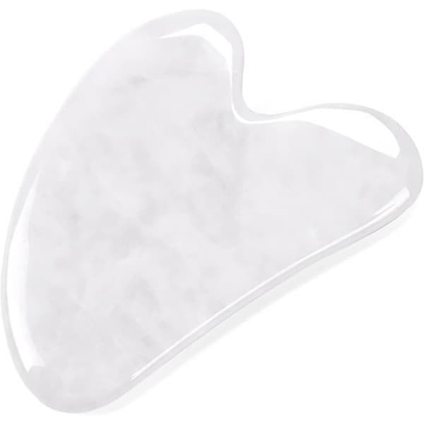 Naturlig Gua Sha Sten - Äkta Mineralsten - Vit Jade Liten