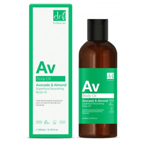 Kroppsolje Botanicals AV Superfood Avokado Mandler (200 ml)