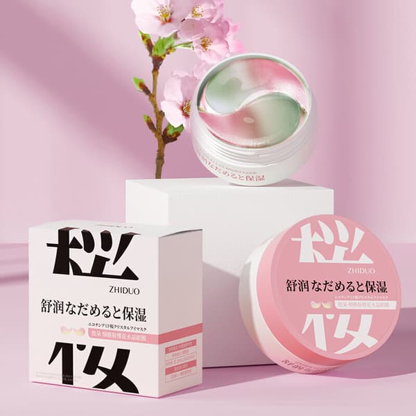 Nikotinamid Cherry Blossom Crystal Ögonplåster, 80 g (60 plåster/30 par)