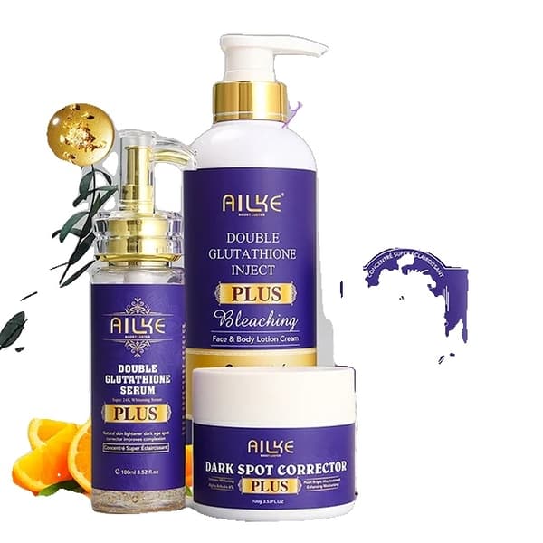 Glutathion Body Lotion, Fugtgivende, Jævn Hudtone, 4 i 1 sæt