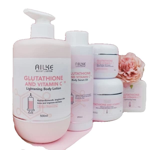 Vitamin C Lotion, Opstrammende Creme, Fjern Melanin & Mørke Pletter, 5 i 1 sæt