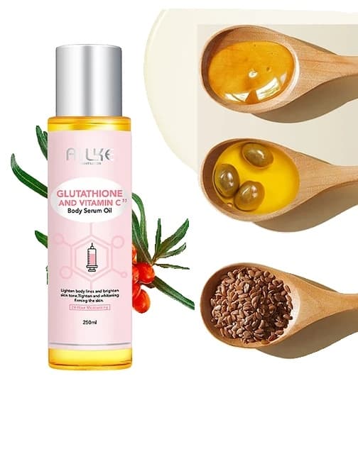 Huduppfräschande hudvårdsset, vitamin C, glutathion, djup återfuktning, mjuk och slät hud, förbättrad hudstrålning, 6 i 1 set Body Serum Oil