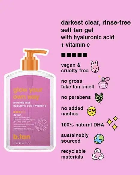 b.tan - Glow Your Own Way Clear Tanning Gel 473 ml